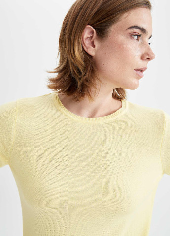 Жовтий демісезонний светр джемпер DeFacto