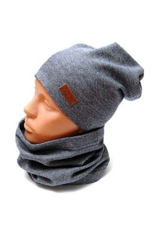 Синій демісезонний комплект (шапка, шарф-снуд) ArDoMi