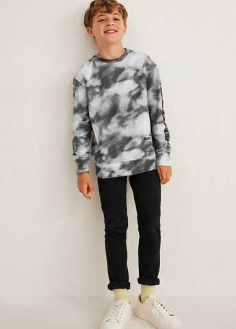 C&A світшот абстрактний комбінований кежуал бавовна, футер