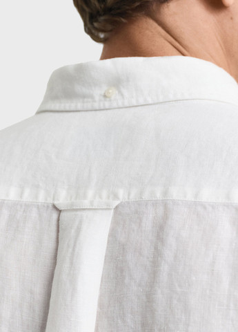 Белая кэжуал рубашка однотонная Gant