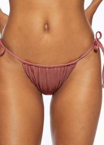 Розово-коричневые купальные трусики однотонные KOTON