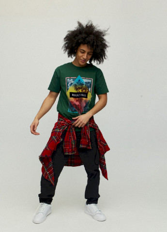 Темно-зелена футболка чоловіча YAPPI