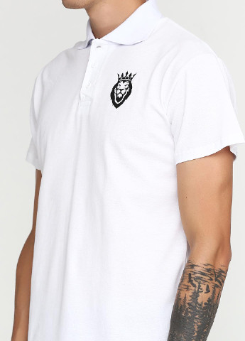 Белая футболка-поло для мужчин Tryapos с рисунком