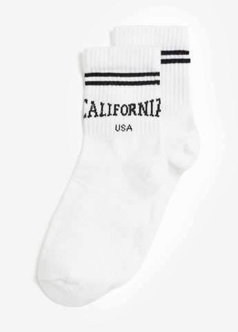 Білі шкарпетки (5 пар) H&M написи (367100877)
