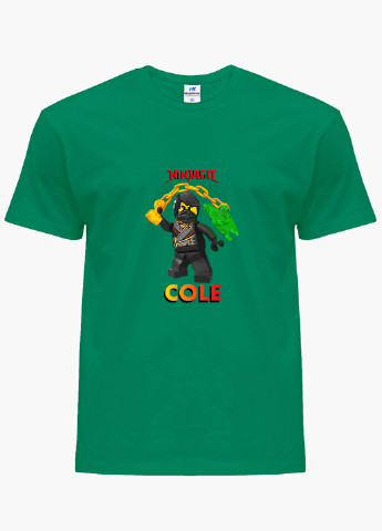 Зелена демісезонна футболка дитяча коул лего ніндзяго (cole lego ninjago masters of spinjitzu) (9224-2640) MobiPrint