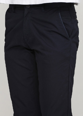 Темно-синие кэжуал демисезонные прямые брюки GF Ferre