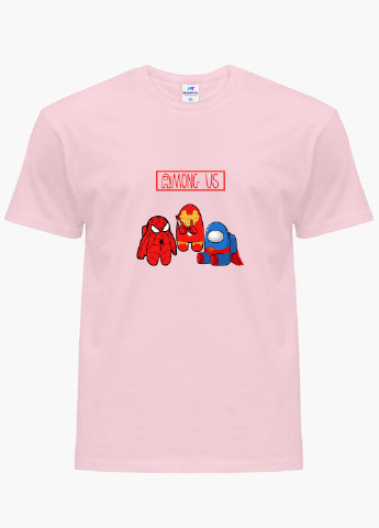 Розовая демисезонная футболка детская амонг ас (among us)(9224-2431) MobiPrint