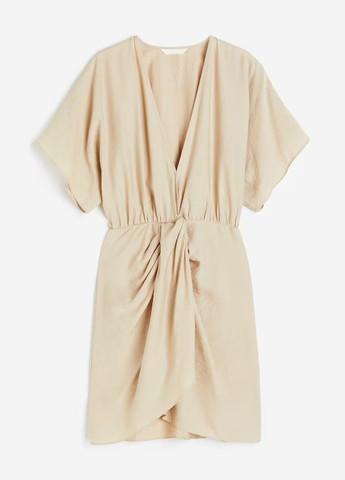 Світло-бежева кежуал сукня а-силует H&M однотонна