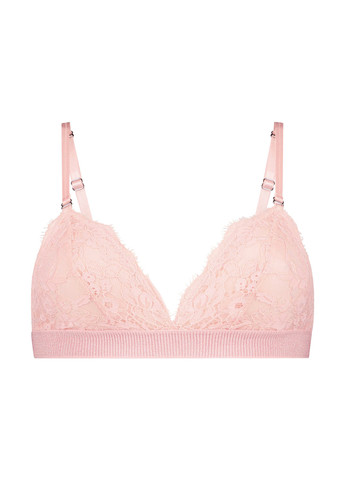 Світло-рожевий тріенджел бюстгальтер Hunkemoller без кісточок поліамід