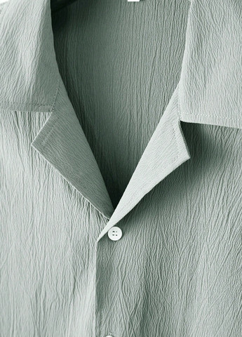 Мятная классическая, кэжуал рубашка однотонная SHEIN