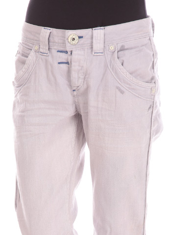 Светло-серые кэжуал демисезонные брюки Pepe Jeans