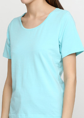 Светло-бирюзовая летняя футболка Micha