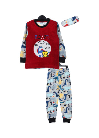 Комбінована всесезон піжама (світшот, штани, маска для сну) свитшот + брюки Cazibesi