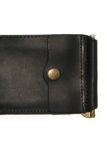 Подарочный набор №10 (зажим + обложка на права, ID паспорт) черный DNK Leather (253933698)