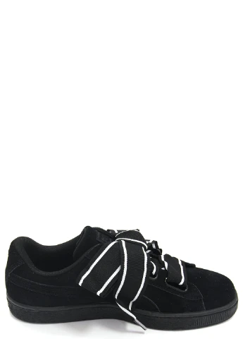 Чорні кеди жіночі suede heart satin ii Puma
