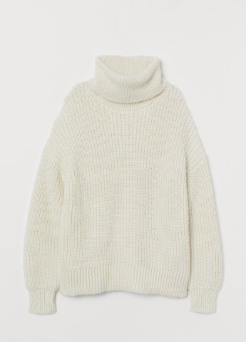 Молочный зимний свитер оверсайз H&M