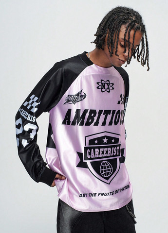 Лонгслів SHEIN напис комбінований кежуали поліестер