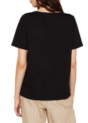 Черная летняя футболка Esprit