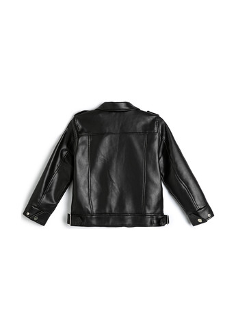 Черная демисезонная куртка косуха KOTON