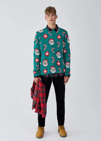 Зелений демісезонний джемпер джемпер Pull & Bear