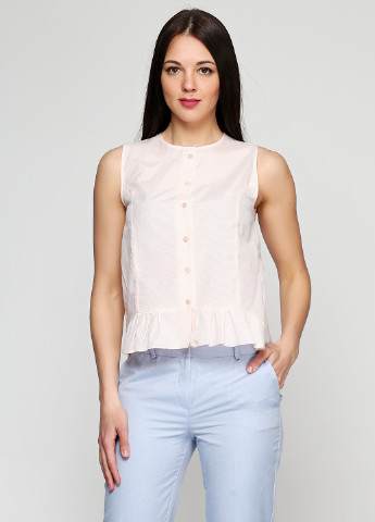 Светло-розовая летняя блуза без рукава Gingier