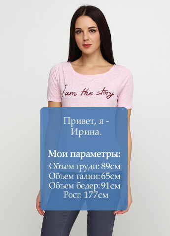 Светло-розовая летняя футболка Object