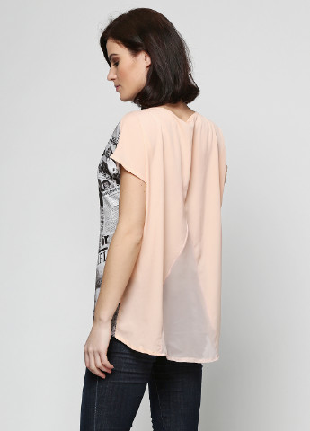 Персиковая летняя блуза Mixray