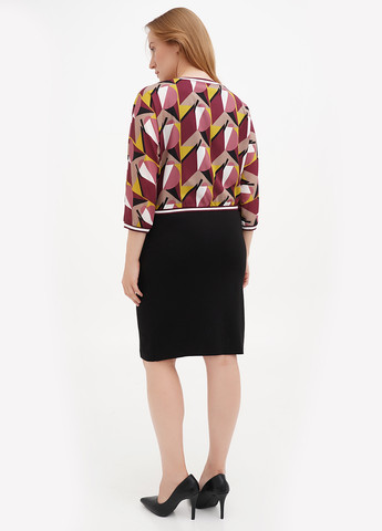 Бордовый демисезонный комплект (платье, блуза) Sassofono Club