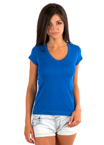 Синя всесезон футболка жіноча Наталюкс 21-2369
