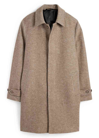 Бежевое демисезонное Пальто однобортное C&A