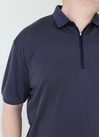 Фиолетовая футболка-поло мужское фиолетовое тонкое большой размер на молнии для мужчин MCS однотонная