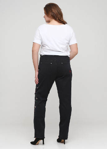 Джинси Sheego завужені однотонні чорні джинсові бавовна