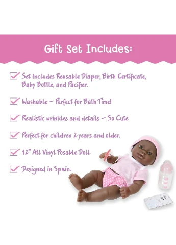 Вінілова лялька La Newborn Boutique African American 12Inch Doll Афроамериканка Berenguer (18345) JC Toys (255254405)