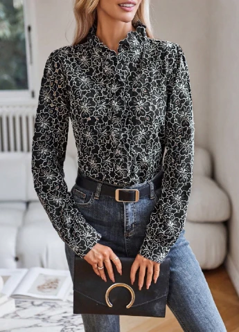 Чёрная блуза SHEIN