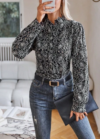 Чёрная блуза SHEIN