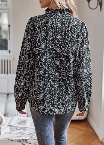 Чёрная блуза SHEIN