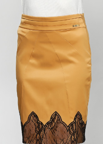 Светло-коричневая кэжуал однотонная юбка Sassofono