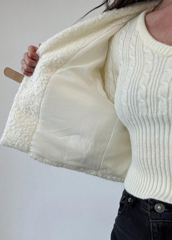 Кремовая демисезонная куртка SHEIN