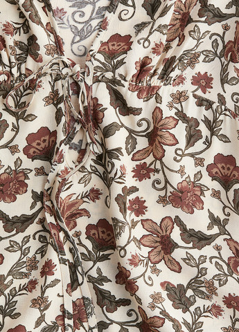 Комбінована кежуал сукня кльош H&M з квітковим принтом