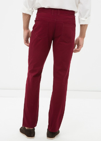 Бордовые джинсовые демисезонные прямые брюки KOTON
