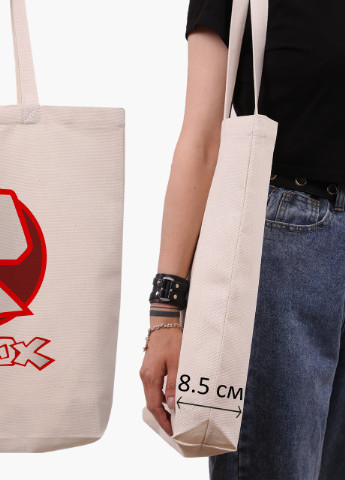 Еко сумка шоппер біла Роблокс (Roblox) (9227-1708-WTD) екосумка шопер 41*39*8 см MobiPrint (216642247)