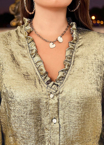 Темно-золотиста блузка SHEIN