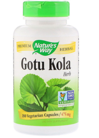 Готу Кола, Gotu Kola Herb, 950 mg,, 180 Капсул Nature's Way (228291578)