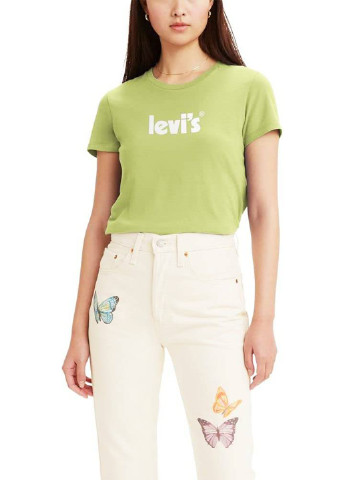 Салатовая летняя футболка Levi's