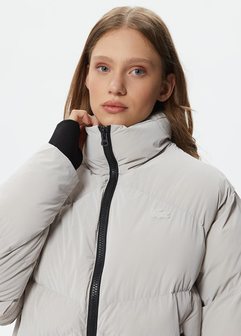 Светло-серая демисезонная куртка Lacoste