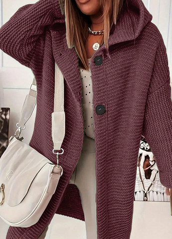 Бордовий демісезонний кардиган SHEIN