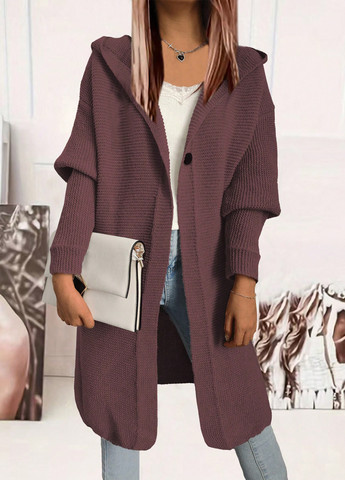 Бордовий демісезонний кардиган SHEIN