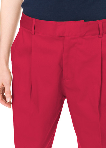 Красные кэжуал демисезонные прямые, укороченные брюки Scotch & Soda