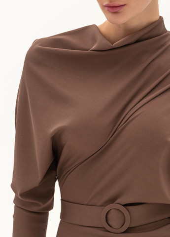 Кавова кежуал сукня силуетна BGL однотонна