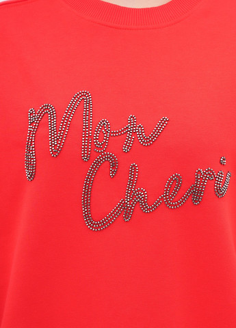 Красный свитшот EQUILIBRI однотонный бисер (355383188)